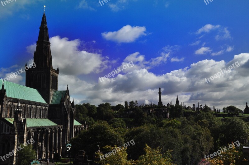 Scotland Glasgow The Cathedral Church Monument