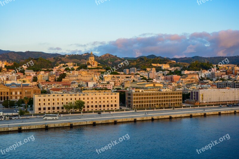 Sicily Harbor Morning Sea Italy