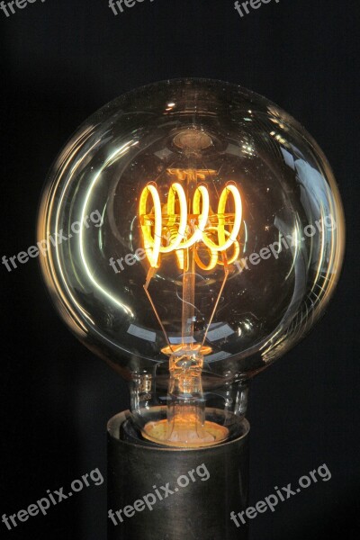 Bulb Filament Electricity Lamp Free Photos