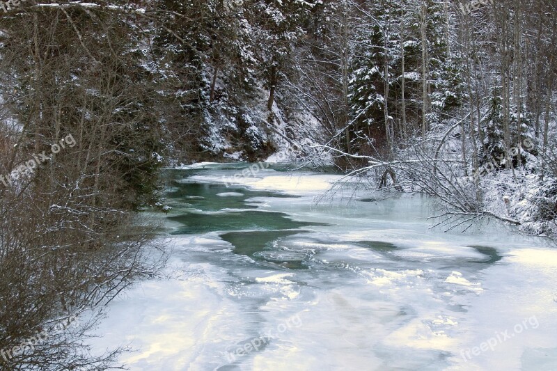 Torrent Ice Val Badia Trentino Alto Adige Winter