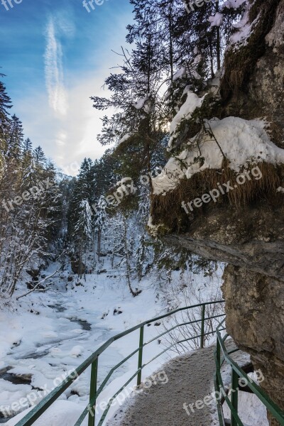 Allgäu Alpine Breitachklamm Oberstdorf Winter