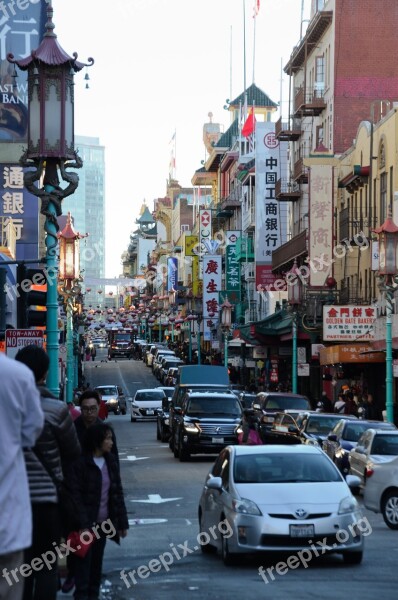 China Town Francisco Dragon Usa Chinese