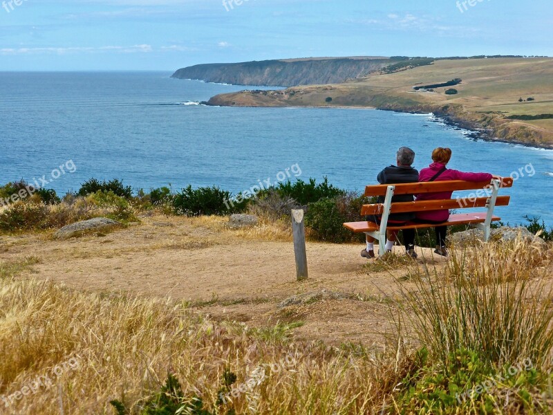 Scenery Couple Admiring Peaceful Romantic