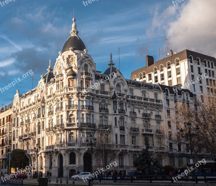 Building Madrid City Architecture Spain