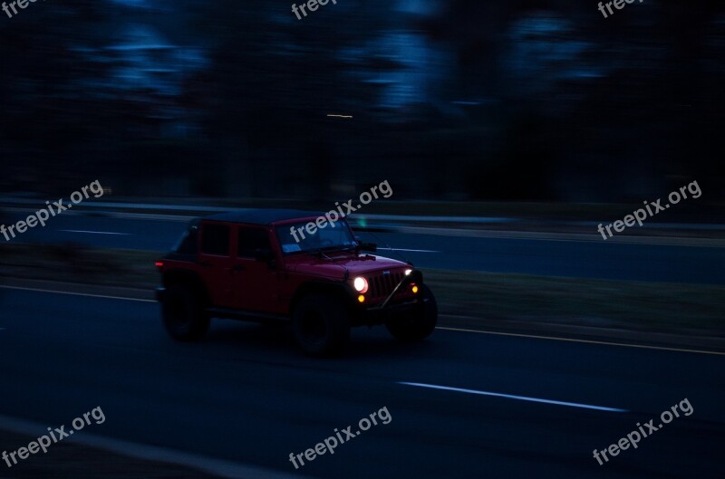 Car Blur Night City Vehicle