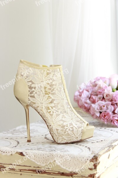 High Heels Fashion White Pretty Beauty