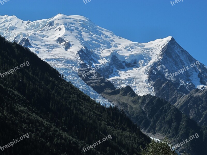 Mont Blanc Glacier Alpine Free Photos