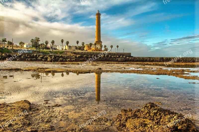 Lighthouse None Barnyard Quarries Chipiona Cadiz Spain