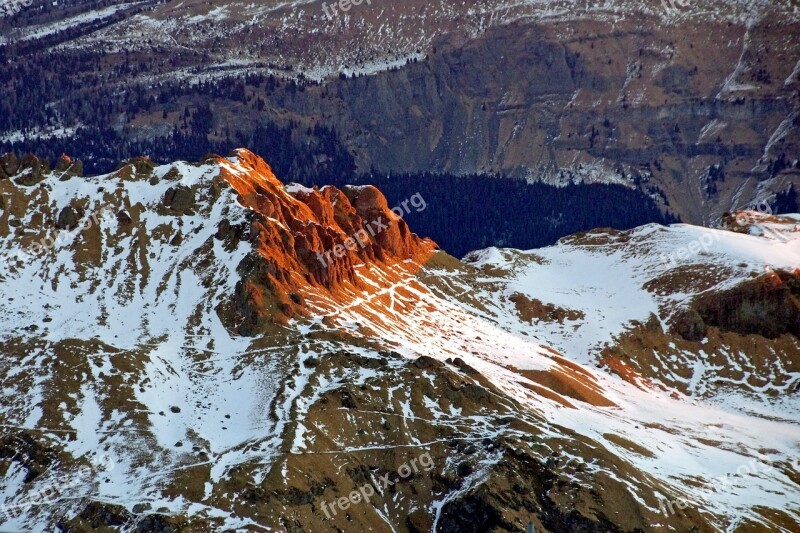 Dawn Padon Dolomites Sunrise From Marmolada Italy