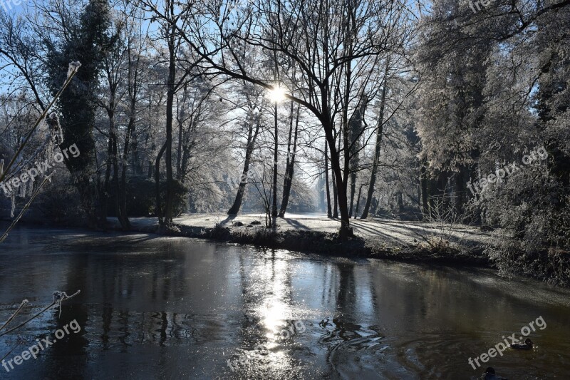 Delmenhorst Castle Island Graft Cold Winter