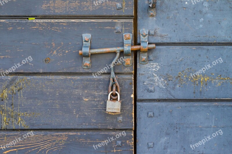 Old Door Tree Wooden Background Wood Old