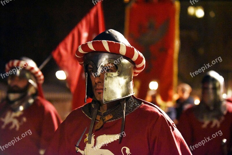 Historical Parade Middle Ages History Perugia 1416 Illumination