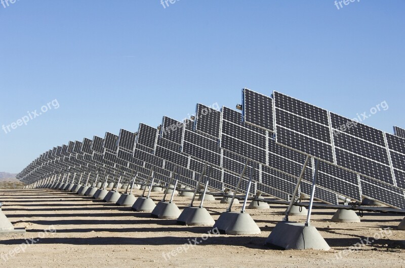 Solar Panels Photovoltaic Array Air Force Base Nevada