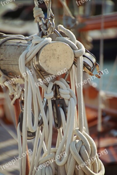 Ropes Dew Knot Sailing Boat Boat