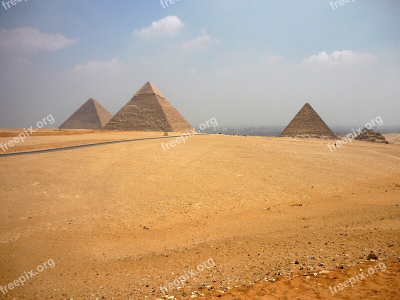 Pyramid Pyramids Egypt Desert Gizeh