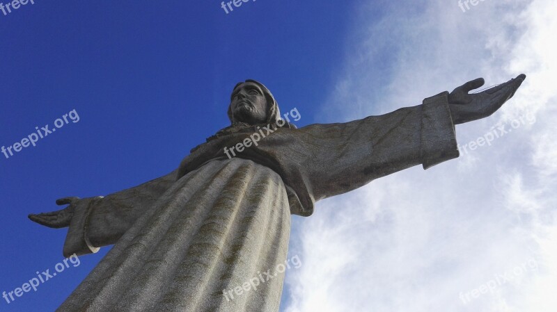 Lisbon Portugal Jesus Statue Lisboa