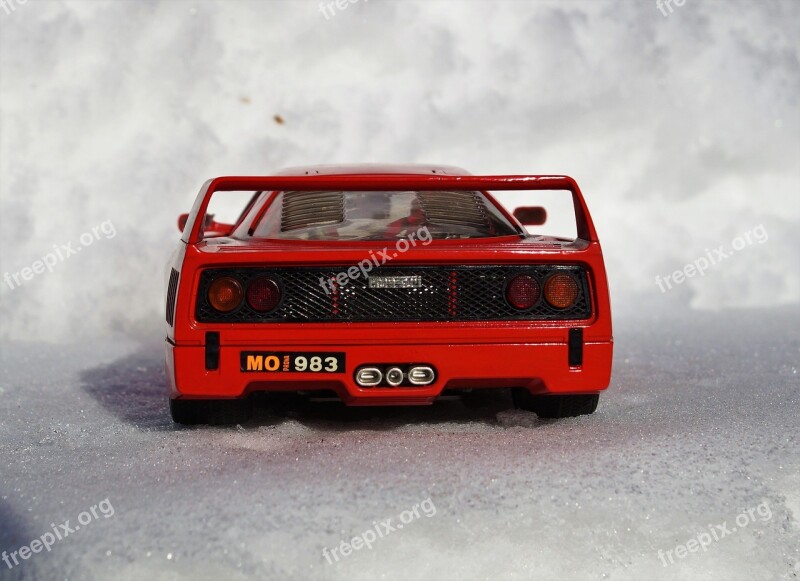 Model Car Auto Ferrari Red Sports Car