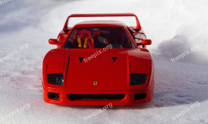 Model Car Auto Ferrari Red Sports Car