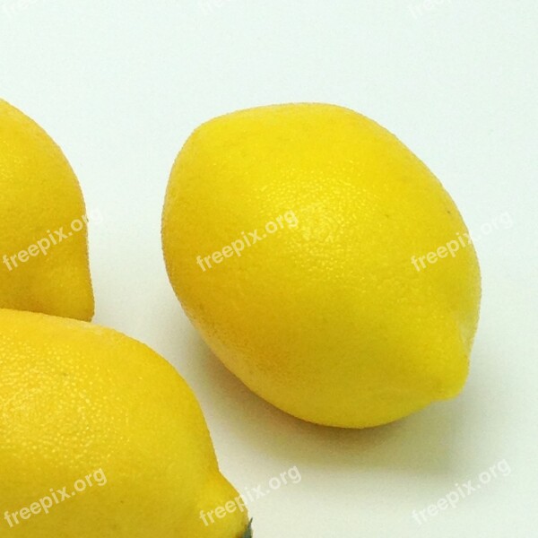 Lemons Citrus Whole Fruit Food