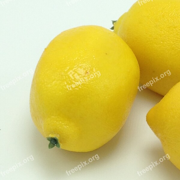 Lemons Citrus Whole Fruit Food