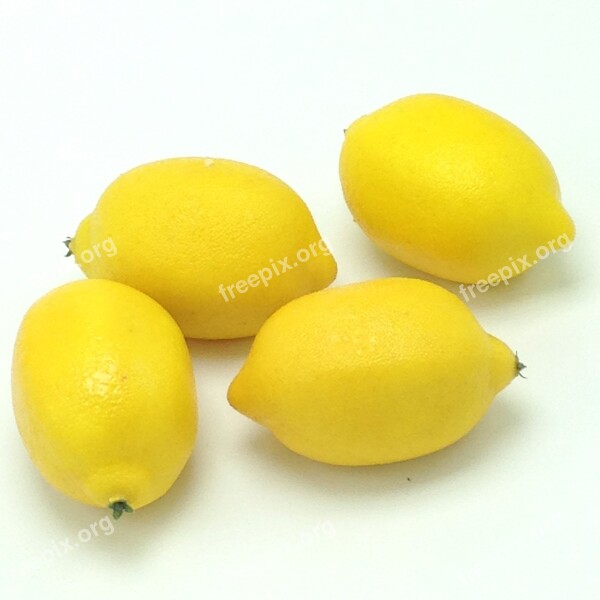 Lemons Citrus Whole Fruit Food