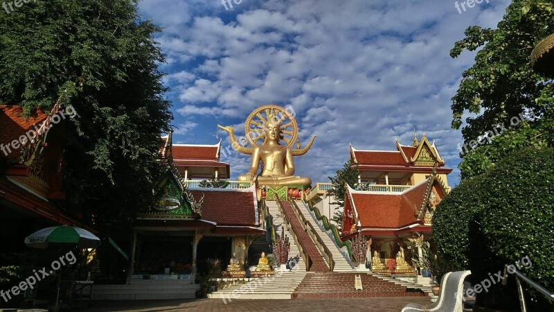 Big Buddha Temple Koh Samui Thailand Free Photos