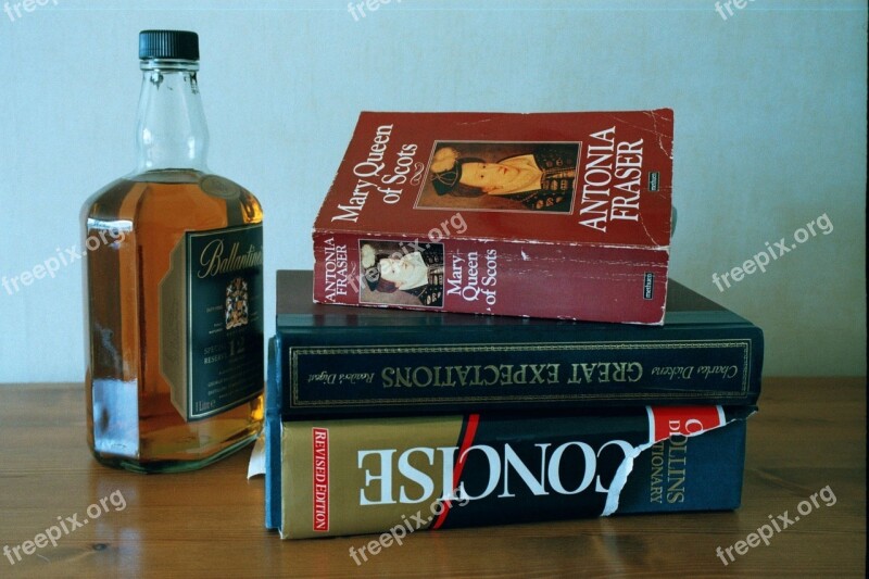 Drink Whisky Books Literature Library