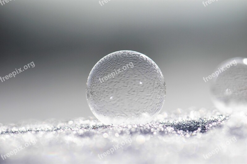 Soap Bubbles Frozen Frost Frozen Bubble Eiskristalle