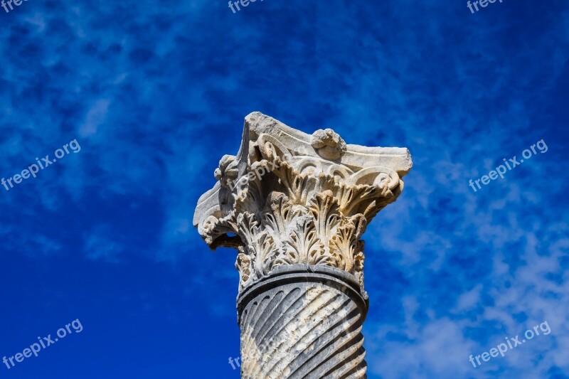 Cyprus Kourion Ancient Site Column