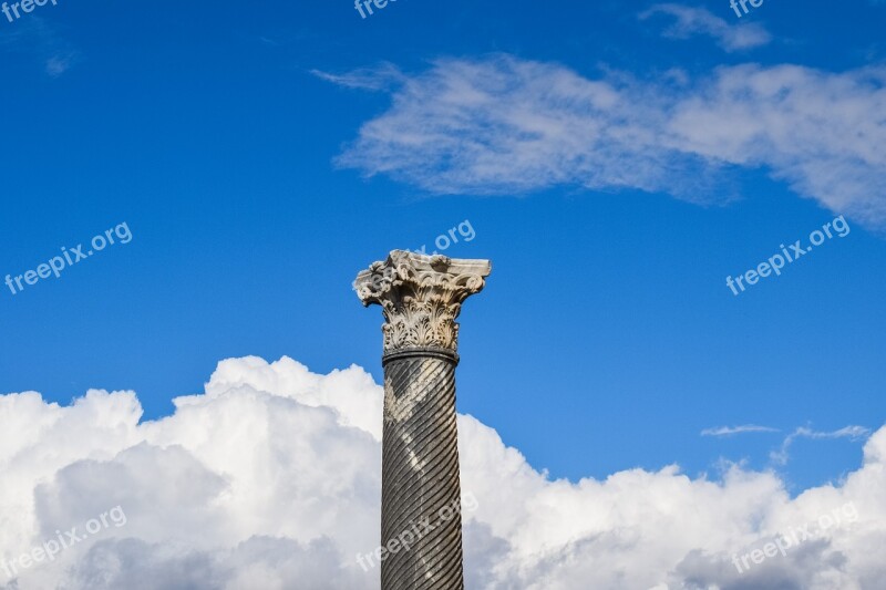 Cyprus Kourion Ancient Site Column