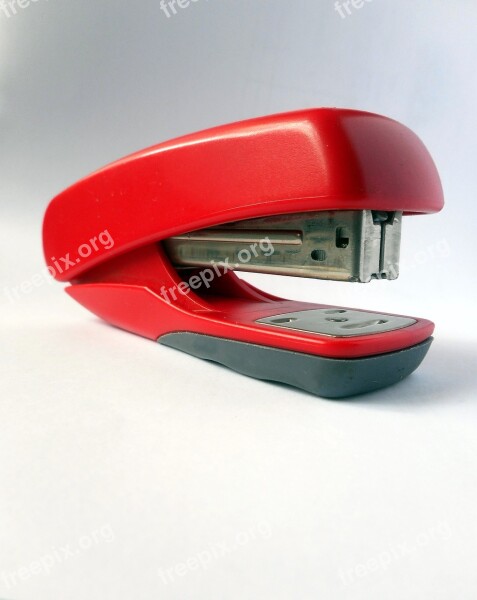 Red Office Stationery Stapler Desk