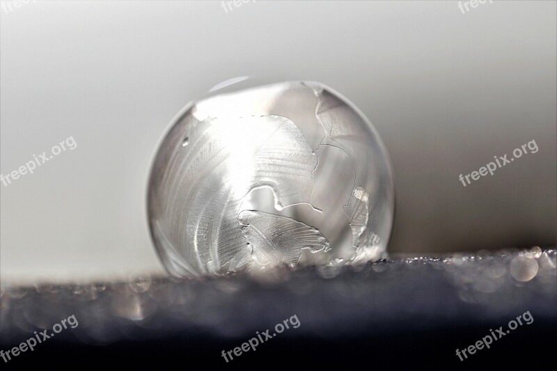 Soap Bubbles Frozen Frost Frozen Bubble Eiskristalle