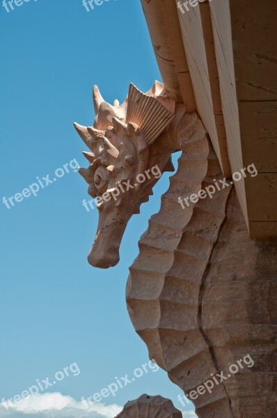 Seahorse Statue Design Architecture Travel