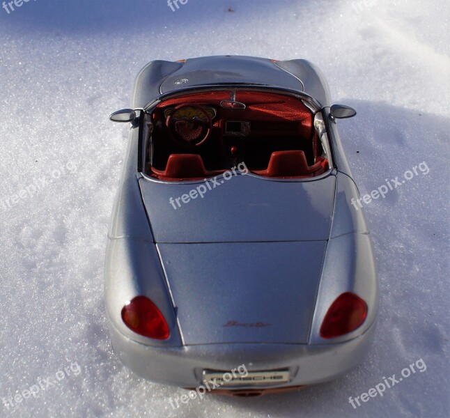 Model Car Porsche Boxster Sporty Silver