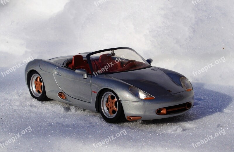 Model Car Porsche Boxster Sporty Silver