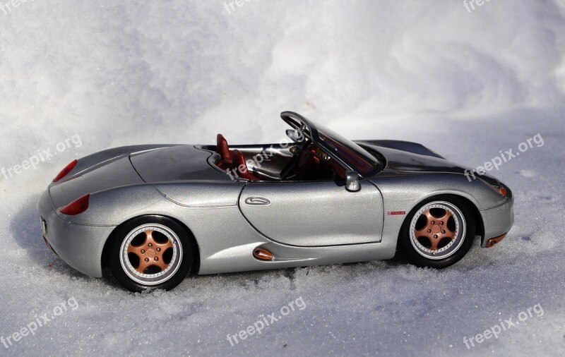 Model Car Porsche Boxster Sporty Silver