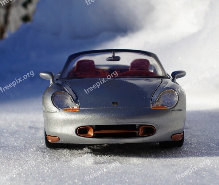 Model Car Porsche Boxster Sporty Silver