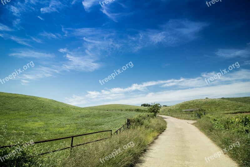 Length Landscape For Business Blue Sky Sky And The Road In Autumn