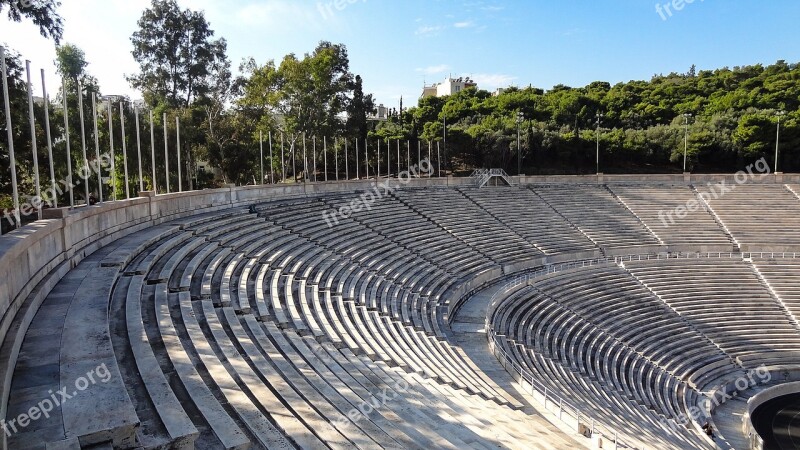 Greece Athens Lines Olympic Stadium Stage