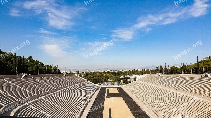 Greece Athens Lines Olympic Stadium Stage