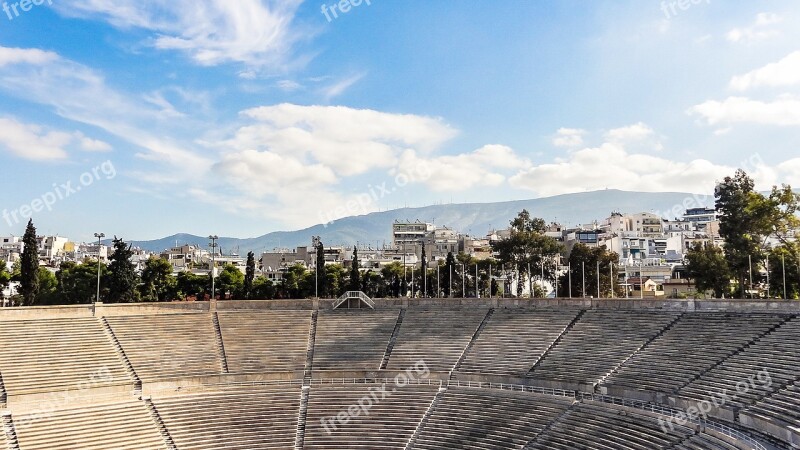 Greece Athens Lines Olympic Stadium Stage