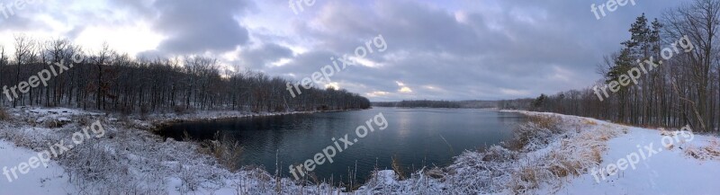 Lake Winter Sunrise Light Color