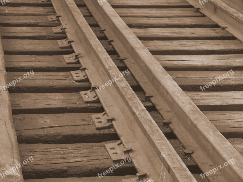 Rail Railway Railroad Track Transportation