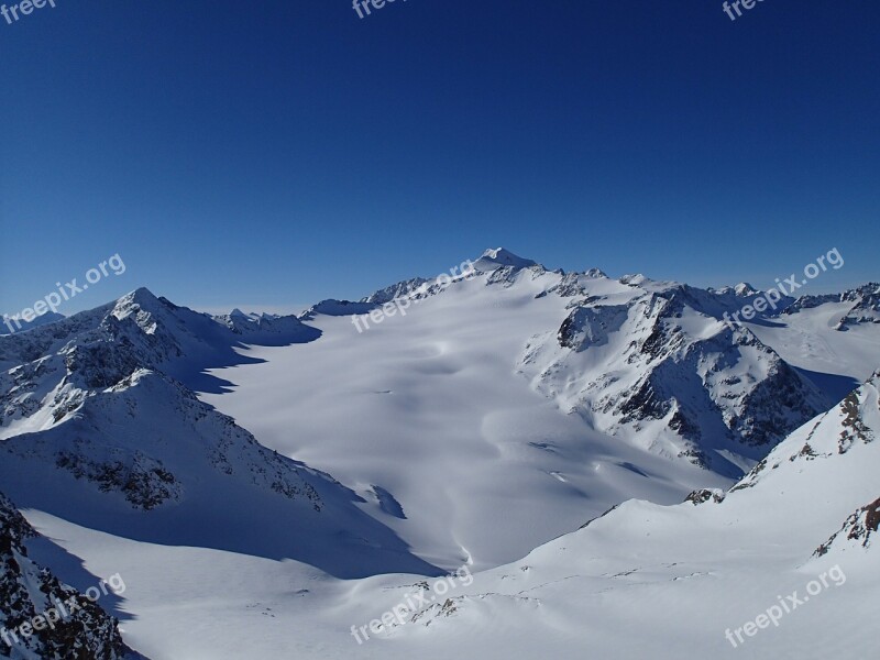 Mountains Skis Snow Snow-capped Mountains Stok