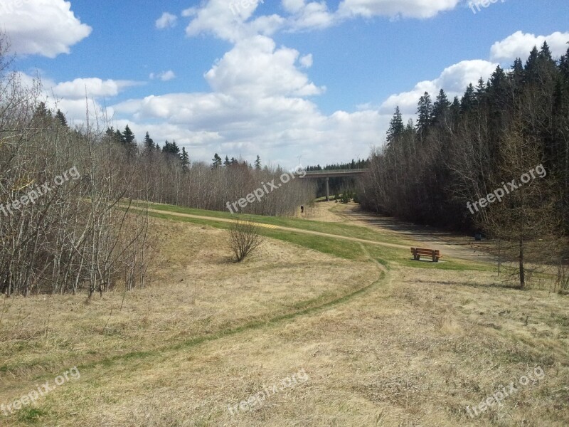 Landscape Prairies Park Alberta Free Photos