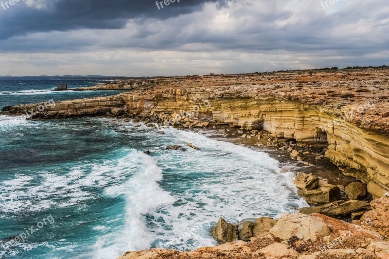 Cliff Coast Sea Landscape Nature