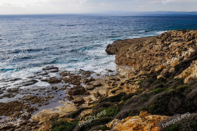 Cliff Coast Sea Landscape Nature