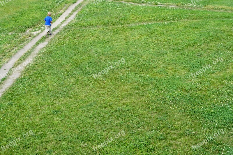 Meadow Green Child Away Run