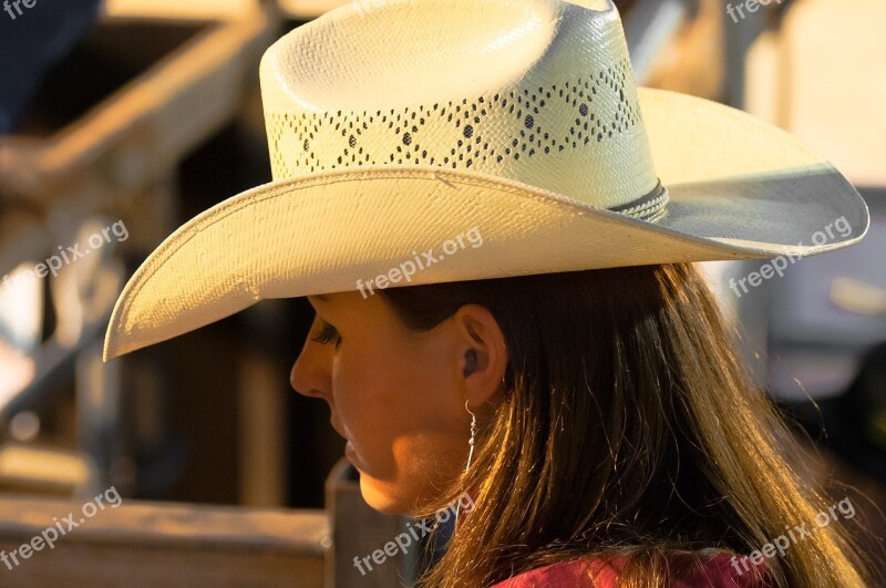 Hat Rodeo Woman Close Up Free Photos