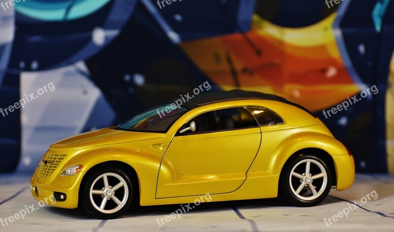 Auto Chrysler Model Model Car Gold